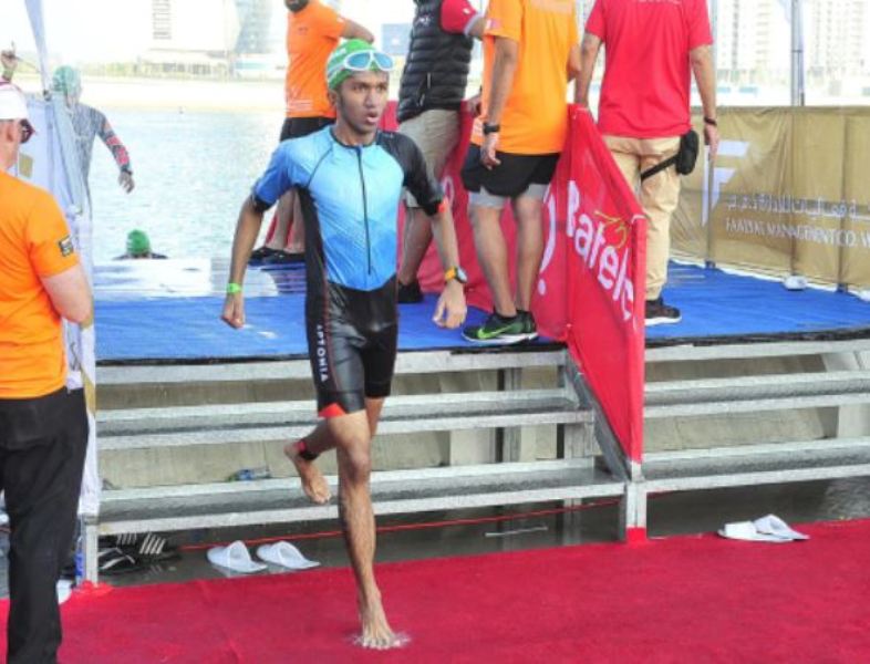 1652224173 441 Aditya Choudhary worlds youngest Ironman उम्र हाइट परिवार Biography ट्रायथलॉन के दौरान आदित्य