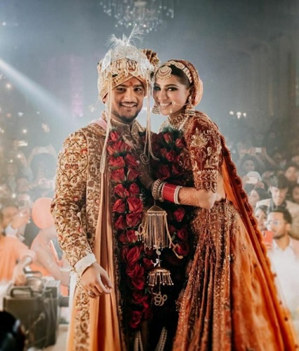 प्रिया बेनीवाल और मिलिंद गाबा की शादी की तस्वीर