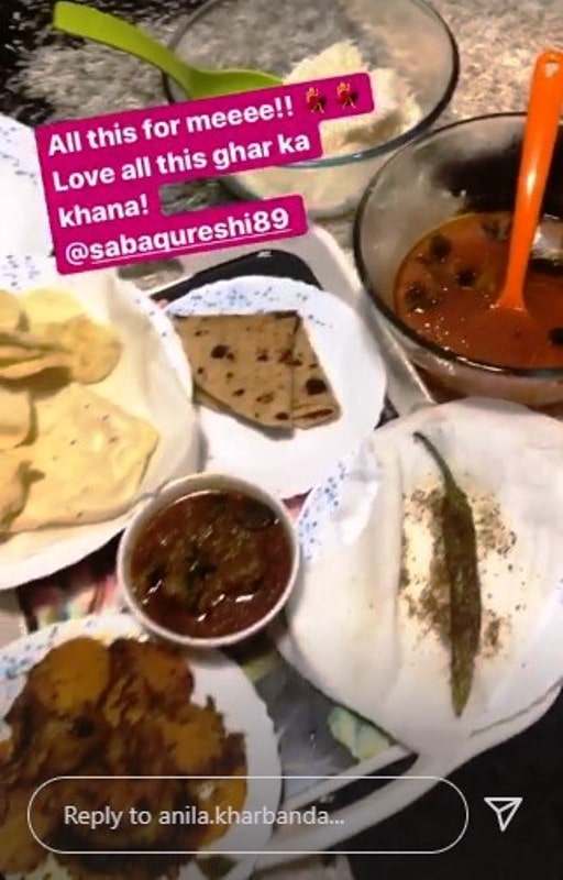 अनिला ने अपने सोशल मीडिया अकाउंट पर मांसाहारी भोजन की एक तस्वीर पोस्ट की