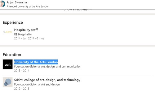 1652243380 382 Anjali Sivaraman हाइट उम्र बॉयफ्रेंड परिवार Biography Hindi अंजलि शिवरामन का लिंक्डइन अकाउंट