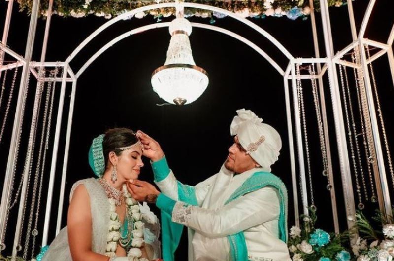 इशानी जौहर और राहुल चाहर की शादी की फोटो