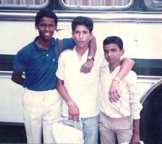 विनोद कांबली, सचिन तेंदुलकर और रिकी कूटो की बचपन की एक तस्वीर