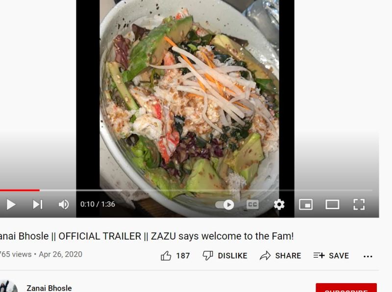 जनाई भोसले ने अपने यूट्यूब चैनल पर अपनी खाने की आदत की घोषणा की