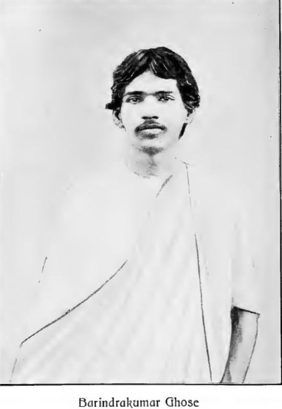 1908 में मुकदमे पर कैदी के रूप में बरिंद्र कुमार घोष