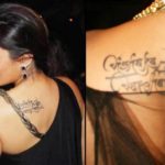 रवीना टंडन के कंधे का टैटू