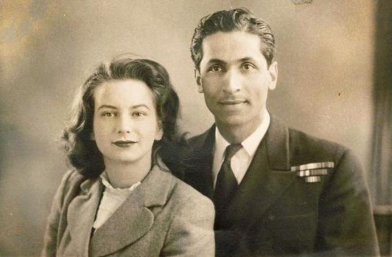 सिल्विया और कावास नानावती, 1949 में शादी के तुरंत बाद