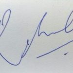 केएल राहुल के हस्ताक्षर