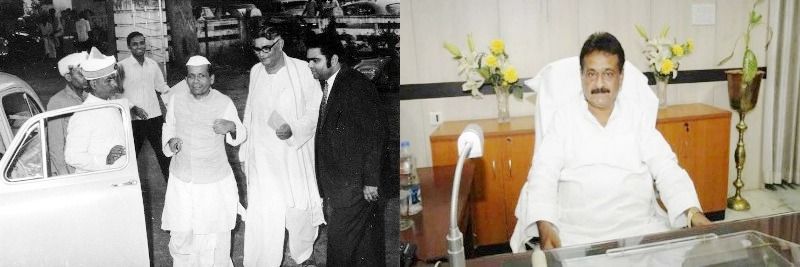 1970 में ऐश्वर्या राय के दादा दरोगा प्रसाद राय (बाएं) और पिता चंद्रिका राय (दाएं)