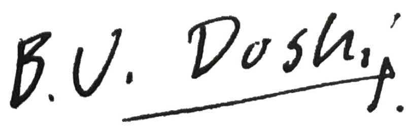 दोशी के हस्ताक्षर