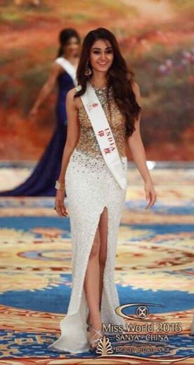 मिस वर्ल्ड 2015 में भारत का प्रतिनिधित्व करतीं अदिति आर्या