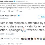 विवेक ओबेरॉय ने ट्विटर पर मांगी माफी