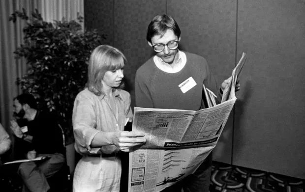 बिल गेट्स के साथ एन विनब्लैड की एक पुरानी तस्वीर