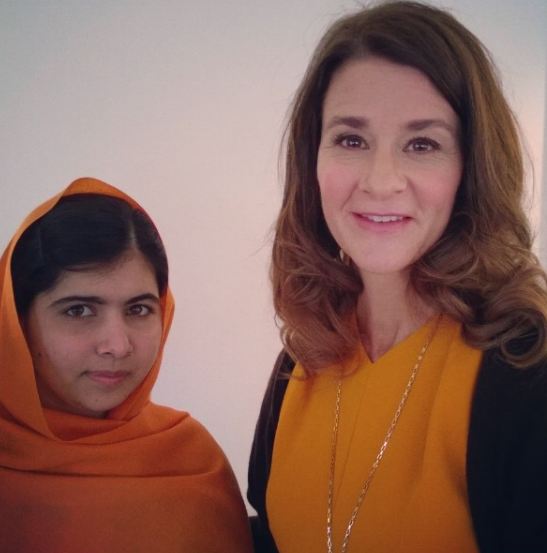 मलाला यूसुफजई के साथ मेलिंडा गेट्स