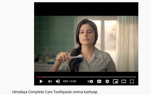 ओनिमा कश्यप का पहला टेलीविजन विज्ञापन