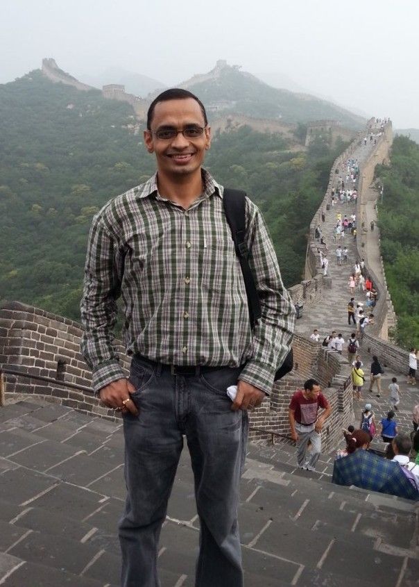 चीन की महान दीवार पर मेजर दीपेंद्र सिंह सेंगर
