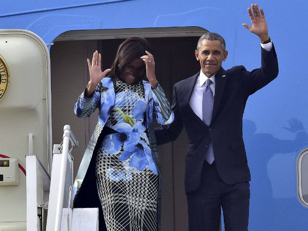 मिशेल ओबामा अपने वसंत 2015 संग्रह से बिभु महापात्रा की पोशाक में