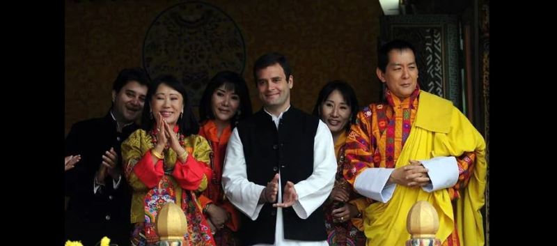 भूटान में शाही शादी में राहुल गांधी