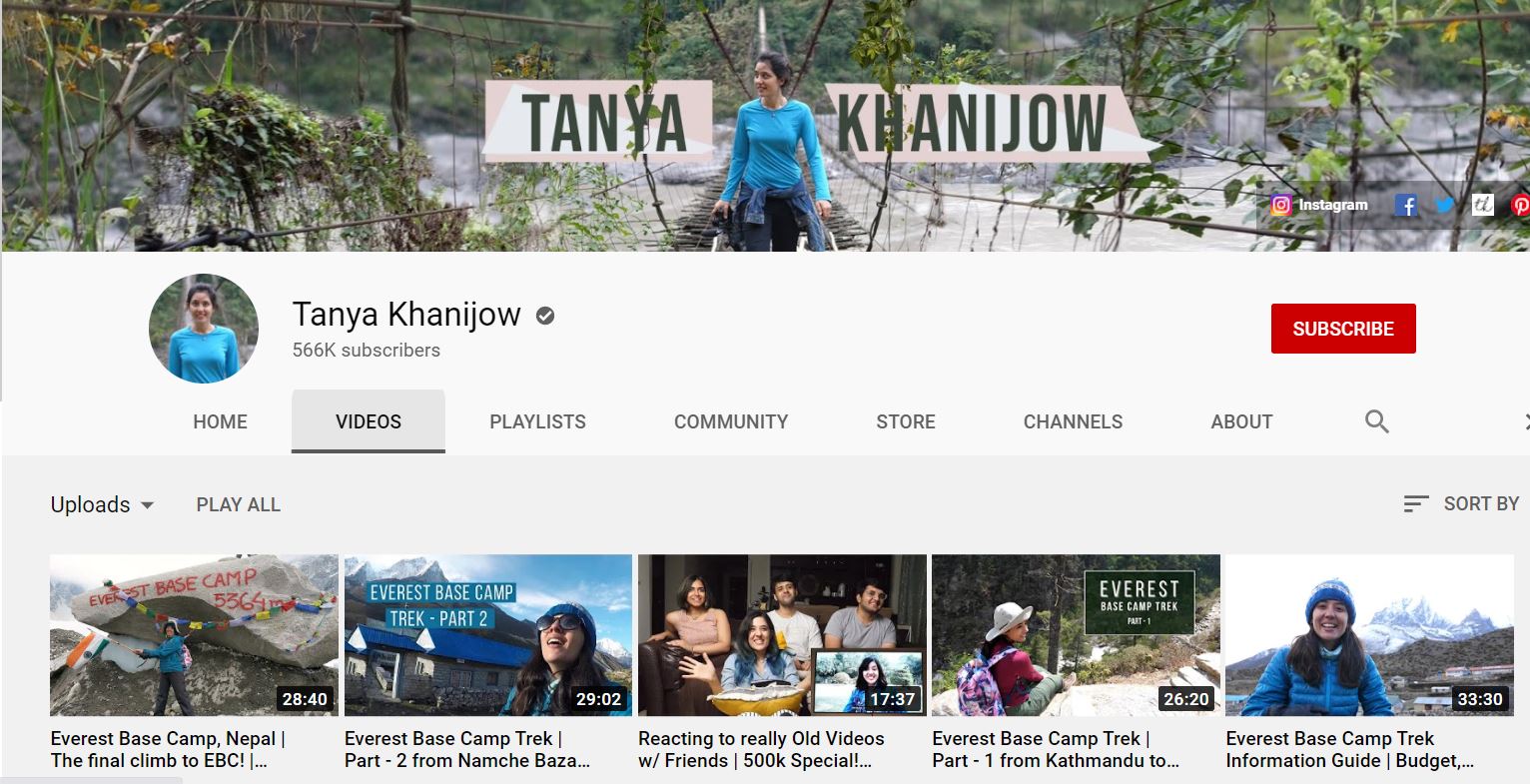 तान्या खानिजोव का यूट्यूब चैनल