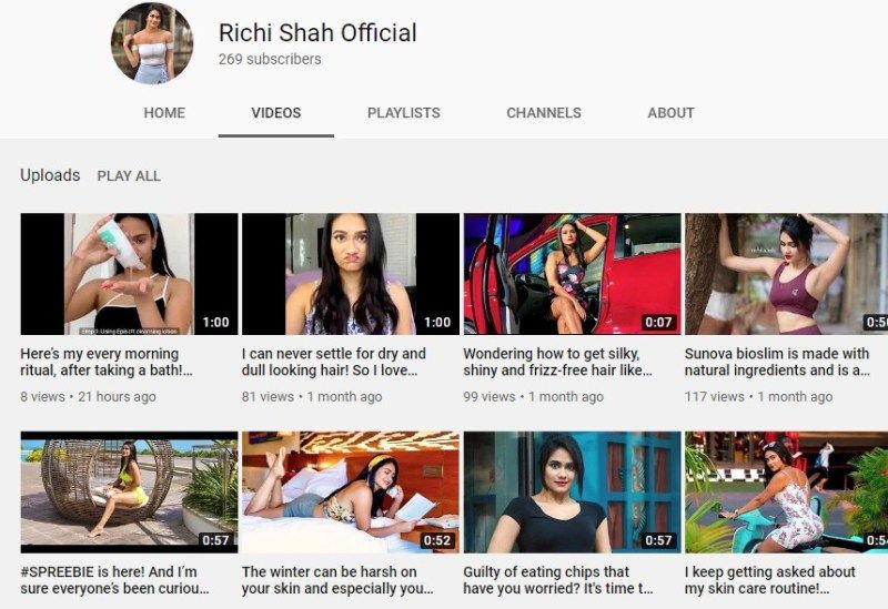 रिची शाह यूट्यूब चैनल