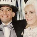 डिएगो माराडोना अपनी पत्नी क्लाउडिया विलाफाने के साथ