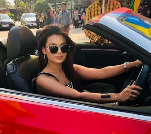 अपनी कार में बैठी नैना सिंह