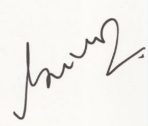 जवागल श्रीनाथ के हस्ताक्षर