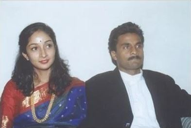 जवागल श्रीनाथ अपनी पहली पत्नी ज्योत्सना के साथ