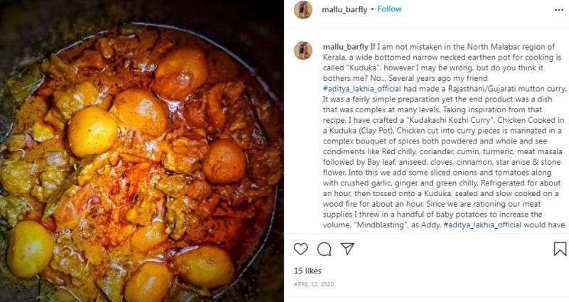 आदित्य ने अपने खाने की आदतों के बारे में बताते हुए एक इंस्टाग्राम पोस्ट में टैग किया