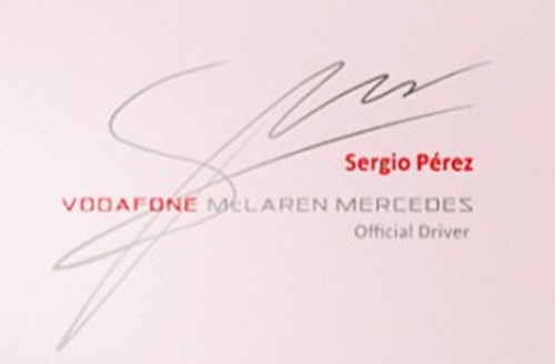 सर्जियो पेरेज़ के हस्ताक्षर