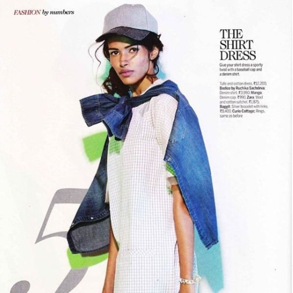 पूजा मोर फेमिना पत्रिका (2014) में छपी