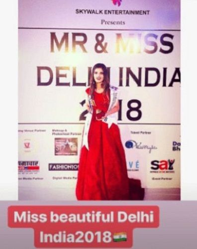 मिस ब्यूटीफुल दिल्ली 2018 जीतने पर आशिमा चौधरी