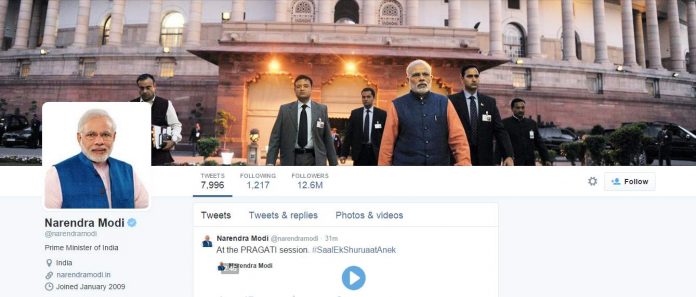 नरेंद्र मोदी का ट्विटर अकाउंट