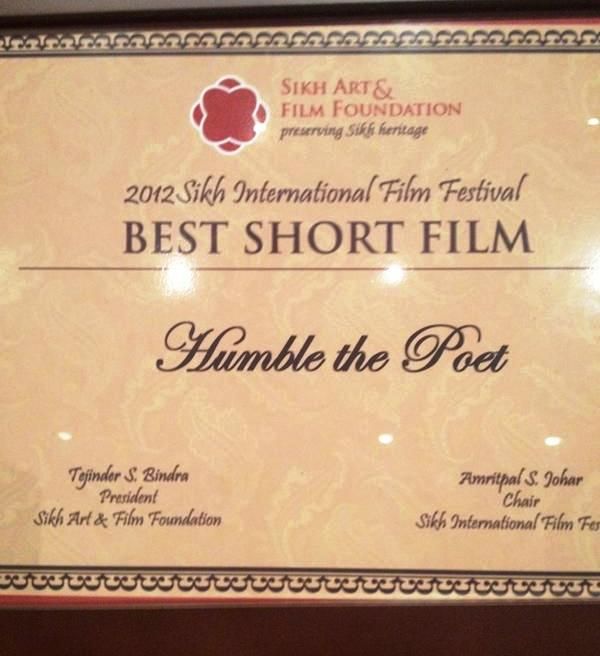 विनम्र कवि के बारे में वृत्तचित्र ने सर्वश्रेष्ठ लघु फिल्म 2012 का पुरस्कार जीता