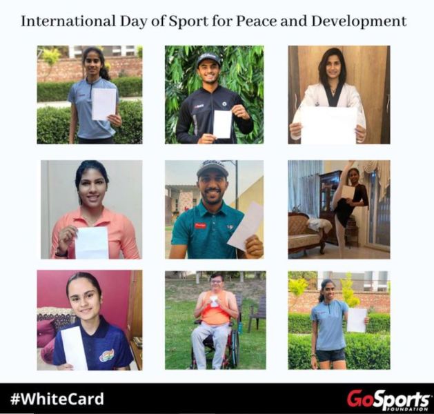 अवनि गोस्पोर्ट्स फाउंडेशन द्वारा उन्हें दिया गया अपना सफेद कार्ड दिखाते हुए