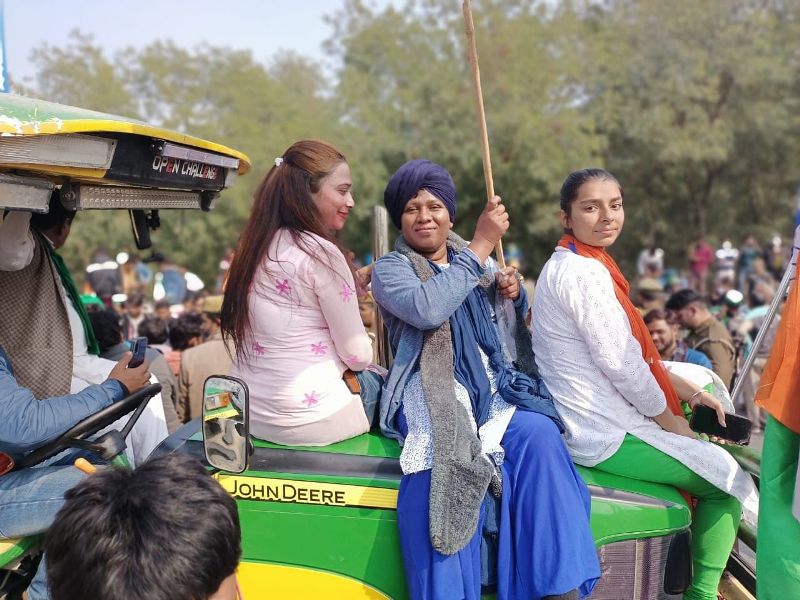 2020 में दिल्ली में किसानों के विरोध में बिंदू अम्मिनी