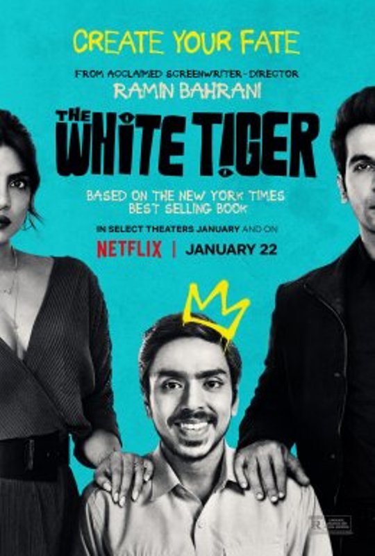 द व्हाइट टाइगर फिल्म का पोस्टर
