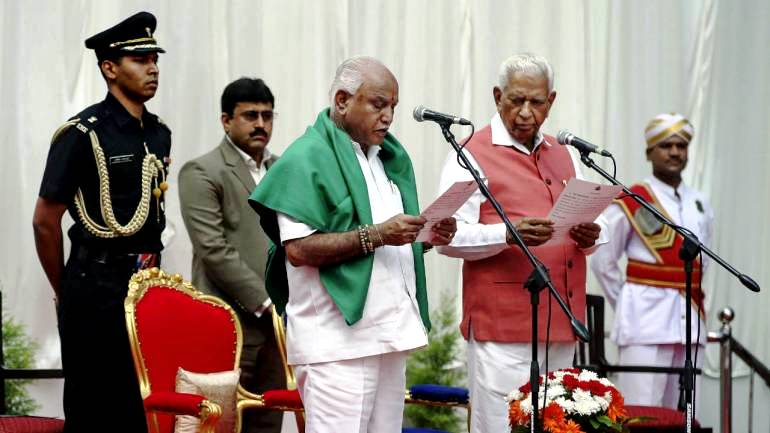बीएस येदियुरप्पा ने ली कर्नाटक के प्रधानमंत्री पद की शपथ
