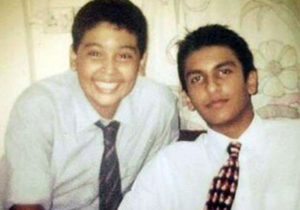 स्कूल के दिनों में रणवीर सिंह (दाएं)