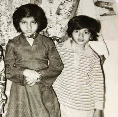 राज कौशल और उनकी बहन की एक पुरानी फोटो।