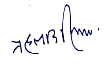 प्रह्लाद सिंह पटेल के हस्ताक्षर