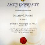 अजय पीरामल - डॉक्टर ऑफ फिलॉसफी