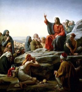 माउंट पर यीशु मसीह के उपदेश की 19वीं सदी की पेंटिंग, कार्ल बलोच द्वारा प्रस्तुत