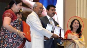 रीमा दास ने भारत के राष्ट्रपति से पुरस्कार प्राप्त किया