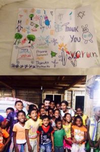 अपने जन्मदिन पर श्रीलंकाई बच्चों के साथ वरुण मित्रा