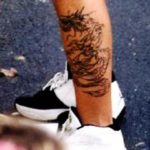 जेफ हार्डी के पैर पर ड्रैगन टैटू