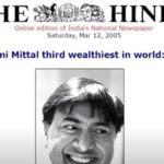 लक्ष्मी मित्तल तीसरे सबसे अमीर व्यक्ति के रूप में