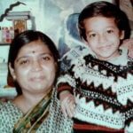 सचिन पारिख (बचपन) अपनी मां के साथ