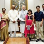 रामनाथ कोविंद अपने परिवार और नरेंद्र मोदी के साथ