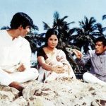 आनंद में राजेश खन्ना और अमिताभ बच्चन के साथ सुमिता सान्याल