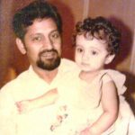 त्रिशा-कृष्णन-बचपन-उसके-पिता-कृष्णन के साथ